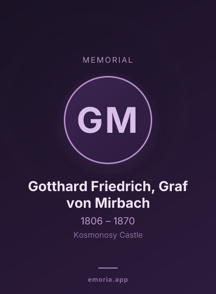 Memorial portrait of Gotthard Friedrich, Graf von Mirbach