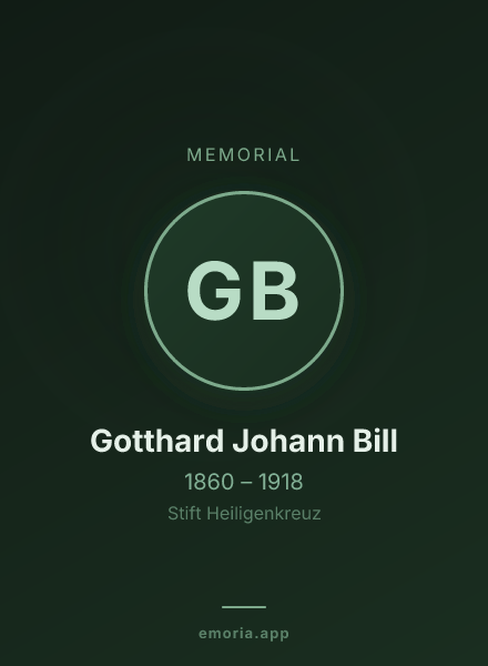 Memorial portrait of Gotthard Johann Bill