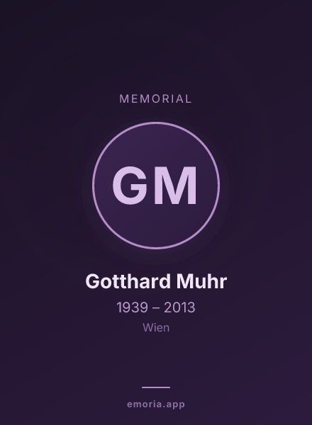 Memorial portrait of Gotthard Muhr