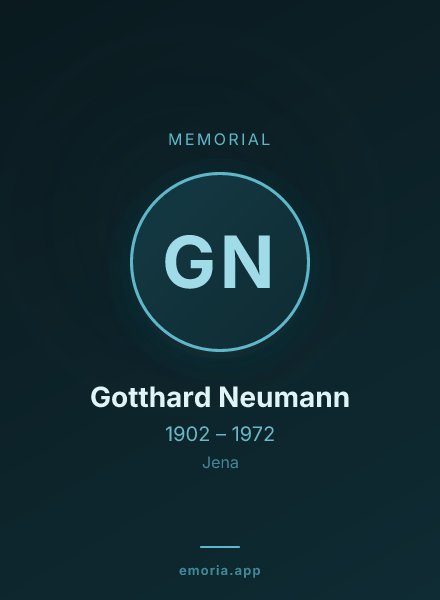 Memorial portrait of Gotthard Neumann