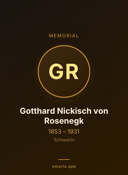 Memorial portrait of Gotthard Nickisch von Rosenegk