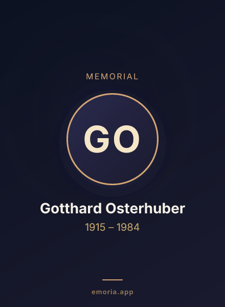Memorial portrait of Gotthard Osterhuber