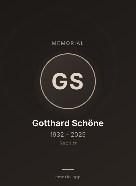 Memorial portrait of Gotthard Schöne