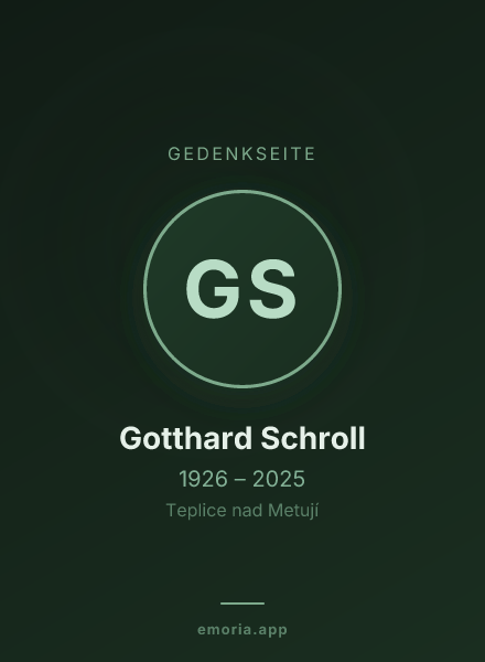 Gedenkportrait von Gotthard Schroll