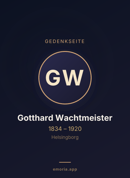 Gedenkportrait von Gotthard Wachtmeister