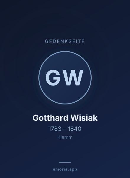 Gedenkportrait von Gotthard Wisiak