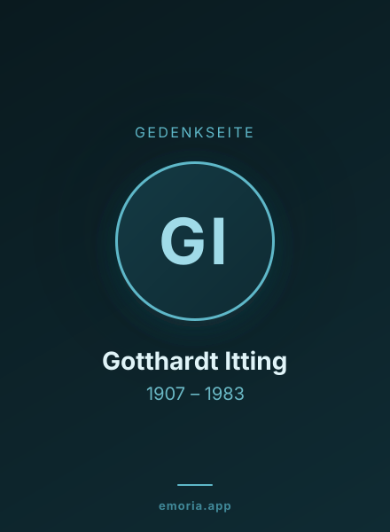 Gedenkportrait von Gotthardt Itting