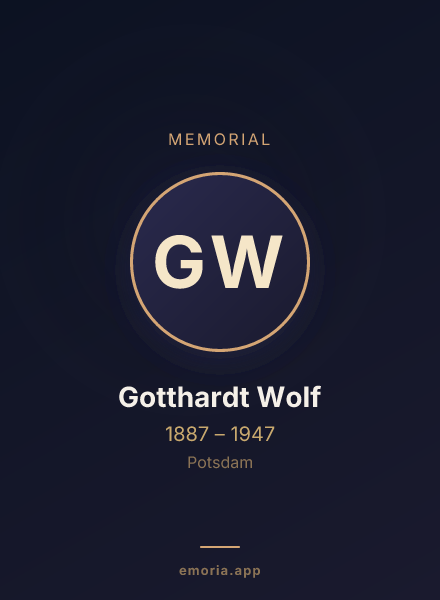 Memorial portrait of Gotthardt Wolf