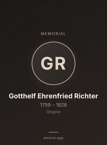 Memorial portrait of Gotthelf Ehrenfried Richter