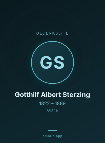 Gedenkportrait von Gotthilf Albert Sterzing
