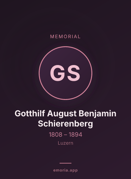 Memorial portrait of Gotthilf August Benjamin Schierenberg