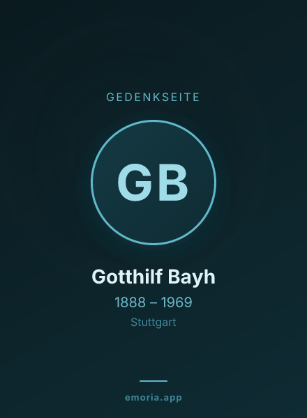 Gedenkportrait von Gotthilf Bayh