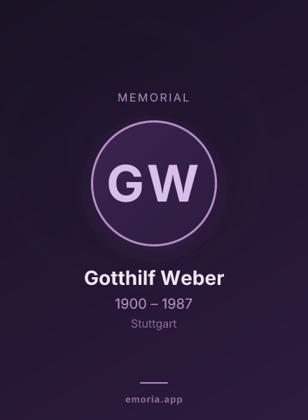 Memorial portrait of Gotthilf Weber