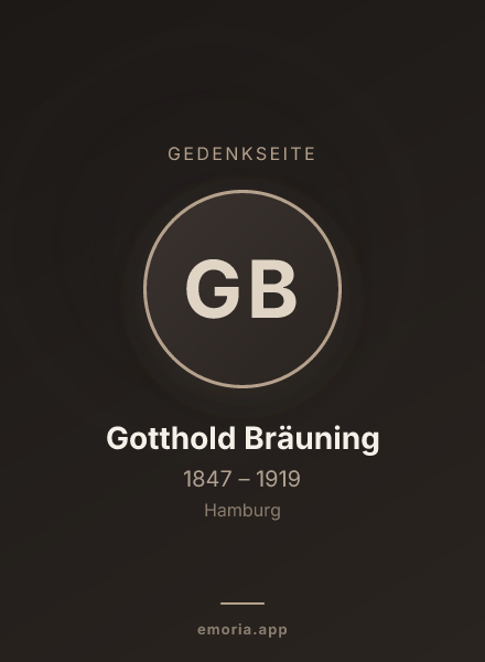 Gedenkportrait von Gotthold Bräuning