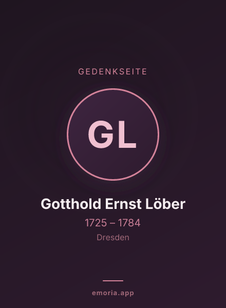 Gedenkportrait von Gotthold Ernst Löber