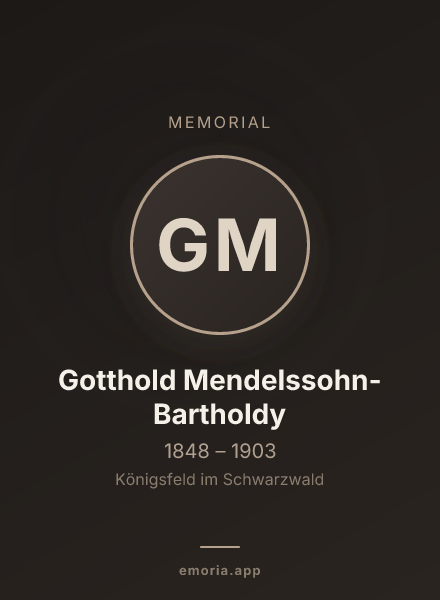 Memorial portrait of Gotthold Mendelssohn-Bartholdy