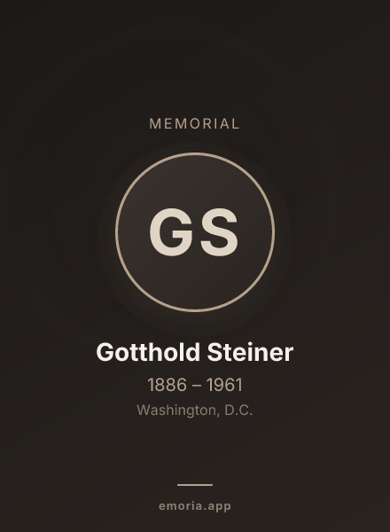 Memorial portrait of Gotthold Steiner