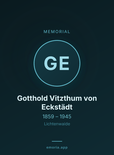 Memorial portrait of Gotthold Vitzthum von Eckstädt