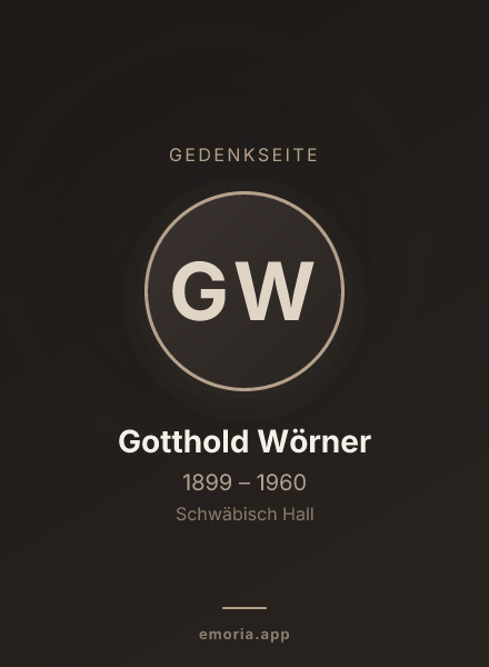 Gedenkportrait von Gotthold Wörner