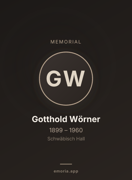 Memorial portrait of Gotthold Wörner