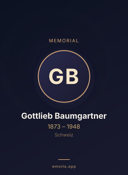 Memorial portrait of Gottlieb Baumgartner