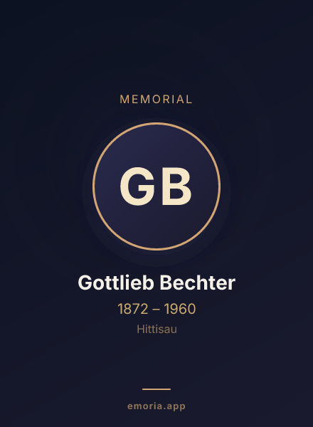 Memorial portrait of Gottlieb Bechter