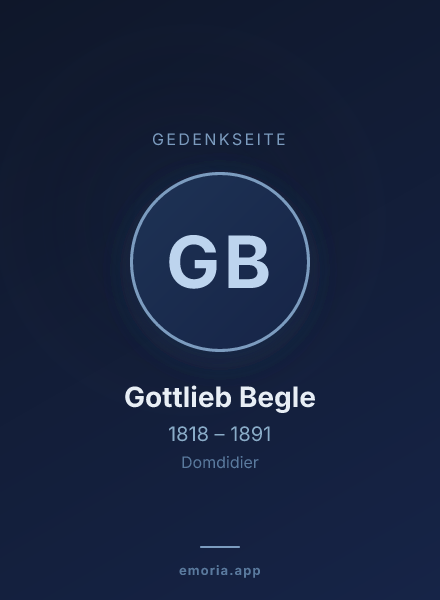 Gedenkportrait von Gottlieb Begle