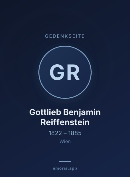 Gedenkportrait von Gottlieb Benjamin Reiffenstein