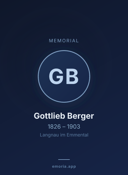 Memorial portrait of Gottlieb Berger