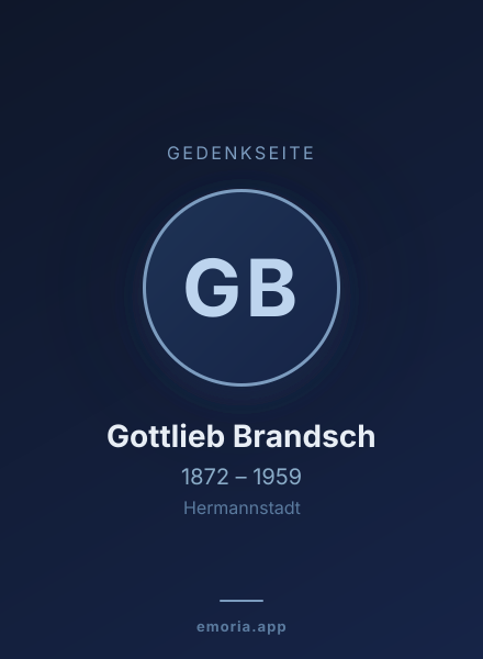Gedenkportrait von Gottlieb Brandsch