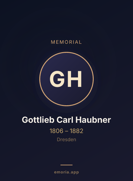 Memorial portrait of Gottlieb Carl Haubner