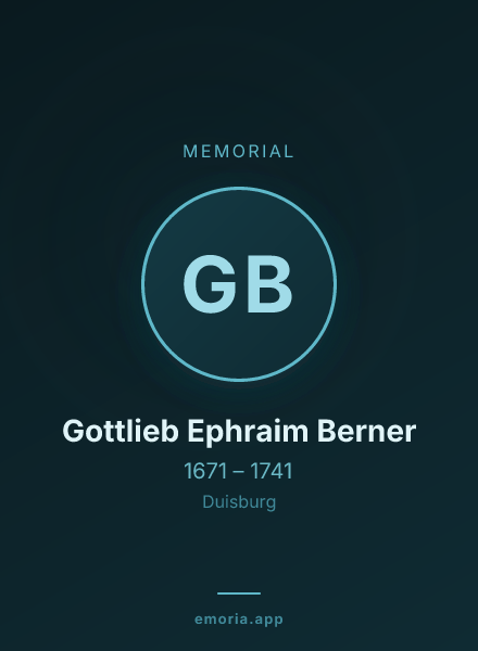 Memorial portrait of Gottlieb Ephraim Berner