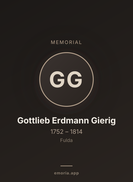 Memorial portrait of Gottlieb Erdmann Gierig