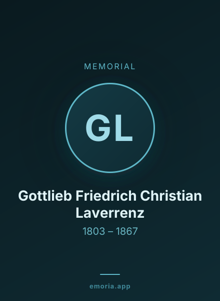 Memorial portrait of Gottlieb Friedrich Christian Laverrenz