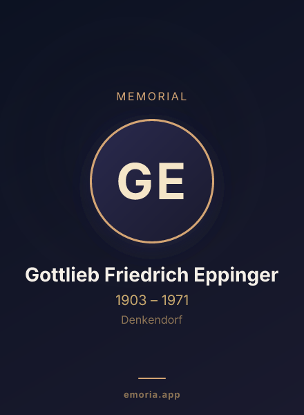 Memorial portrait of Gottlieb Friedrich Eppinger