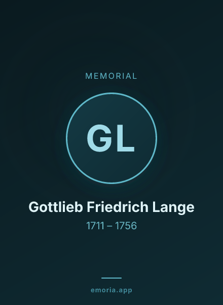 Memorial portrait of Gottlieb Friedrich Lange