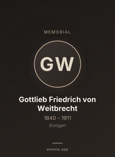 Memorial portrait of Gottlieb Friedrich von Weitbrecht