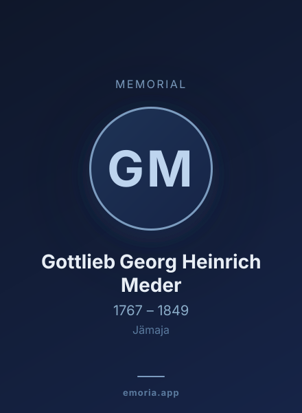 Memorial portrait of Gottlieb Georg Heinrich Meder