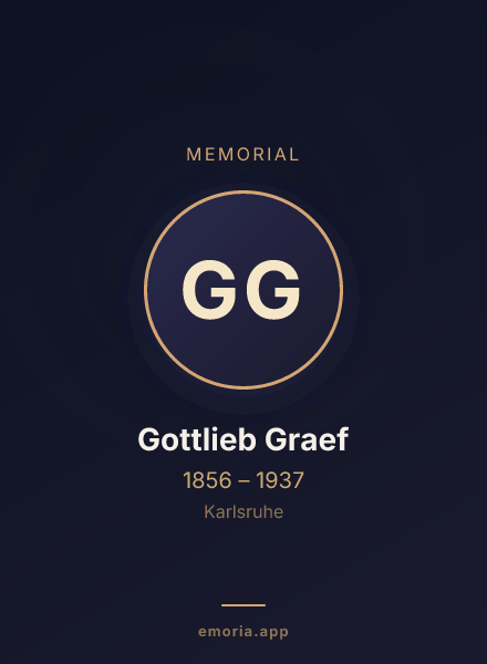 Memorial portrait of Gottlieb Graef