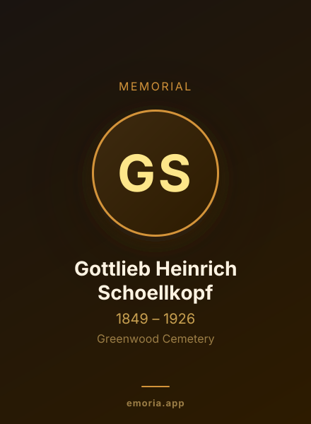Memorial portrait of Gottlieb Heinrich Schoellkopf