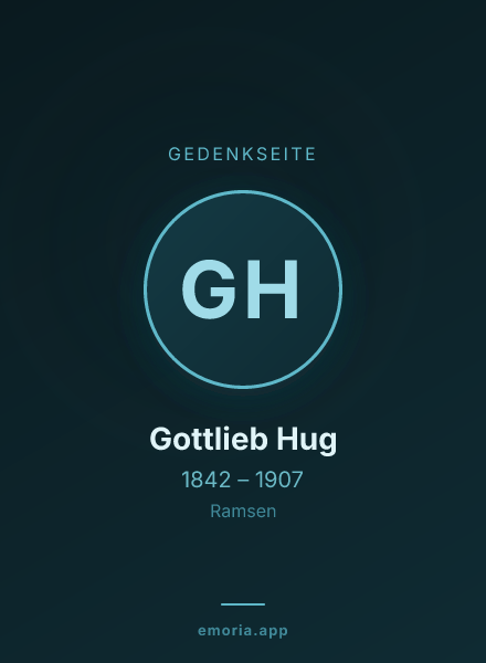 Gedenkportrait von Gottlieb Hug