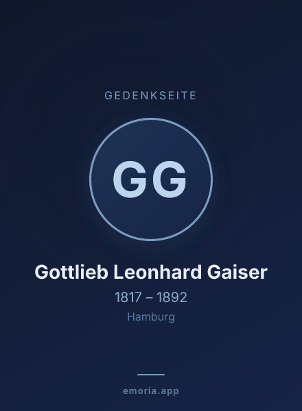 Gedenkportrait von Gottlieb Leonhard Gaiser