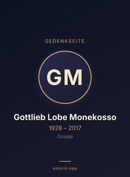 Gedenkportrait von Gottlieb Lobe Monekosso
