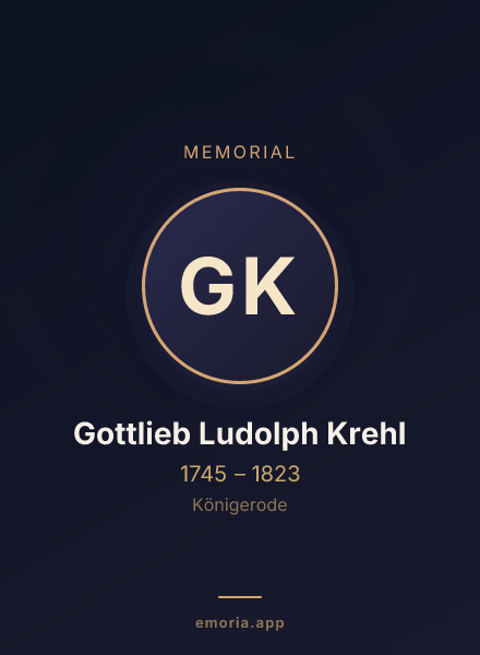 Memorial portrait of Gottlieb Ludolph Krehl