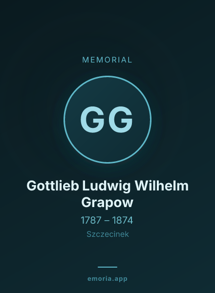 Memorial portrait of Gottlieb Ludwig Wilhelm Grapow