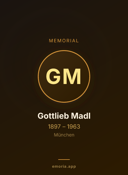 Memorial portrait of Gottlieb Madl