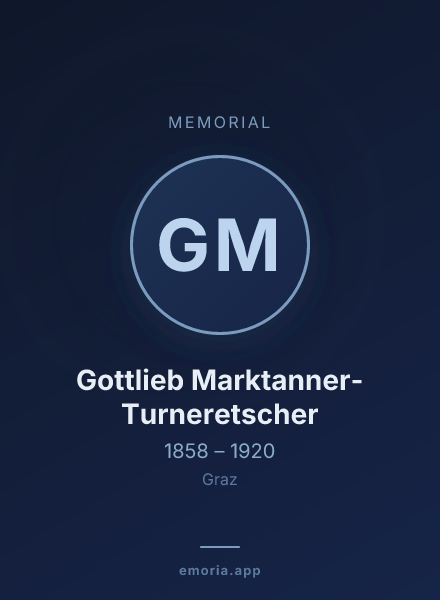 Memorial portrait of Gottlieb Marktanner-Turneretscher