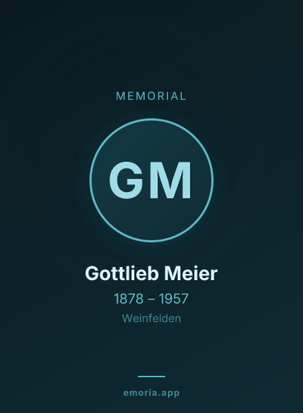 Memorial portrait of Gottlieb Meier