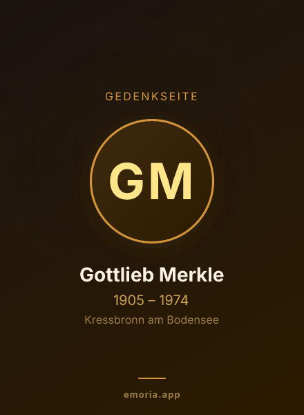 Gedenkportrait von Gottlieb Merkle