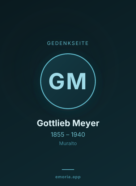 Gedenkportrait von Gottlieb Meyer